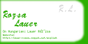 rozsa lauer business card